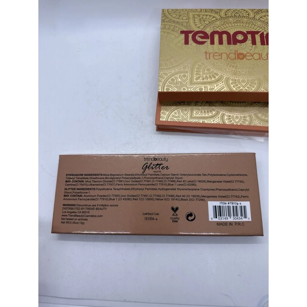 Trend Beauty Eyeshadow Palette Lot Glitter Rose Gold & Tempting Makeup